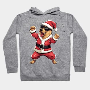 Cartoon Christmas Dogo Argentino Dog Dancing Hoodie